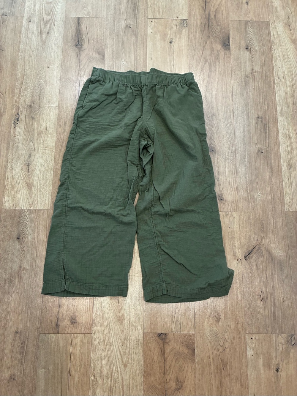 Old Navy Olive Green Wide Leg Pull-On Pants